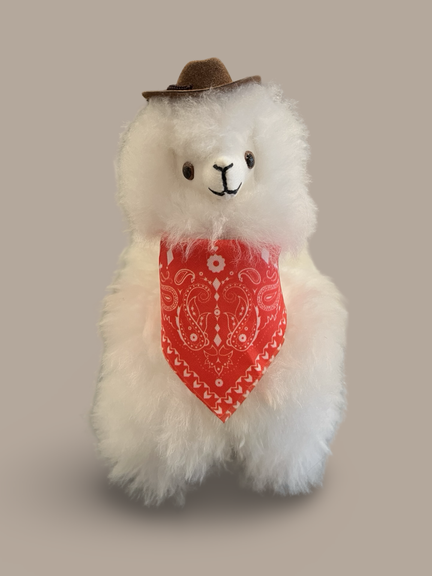 Cowboy Alpaca Wool Stuffed Animal
