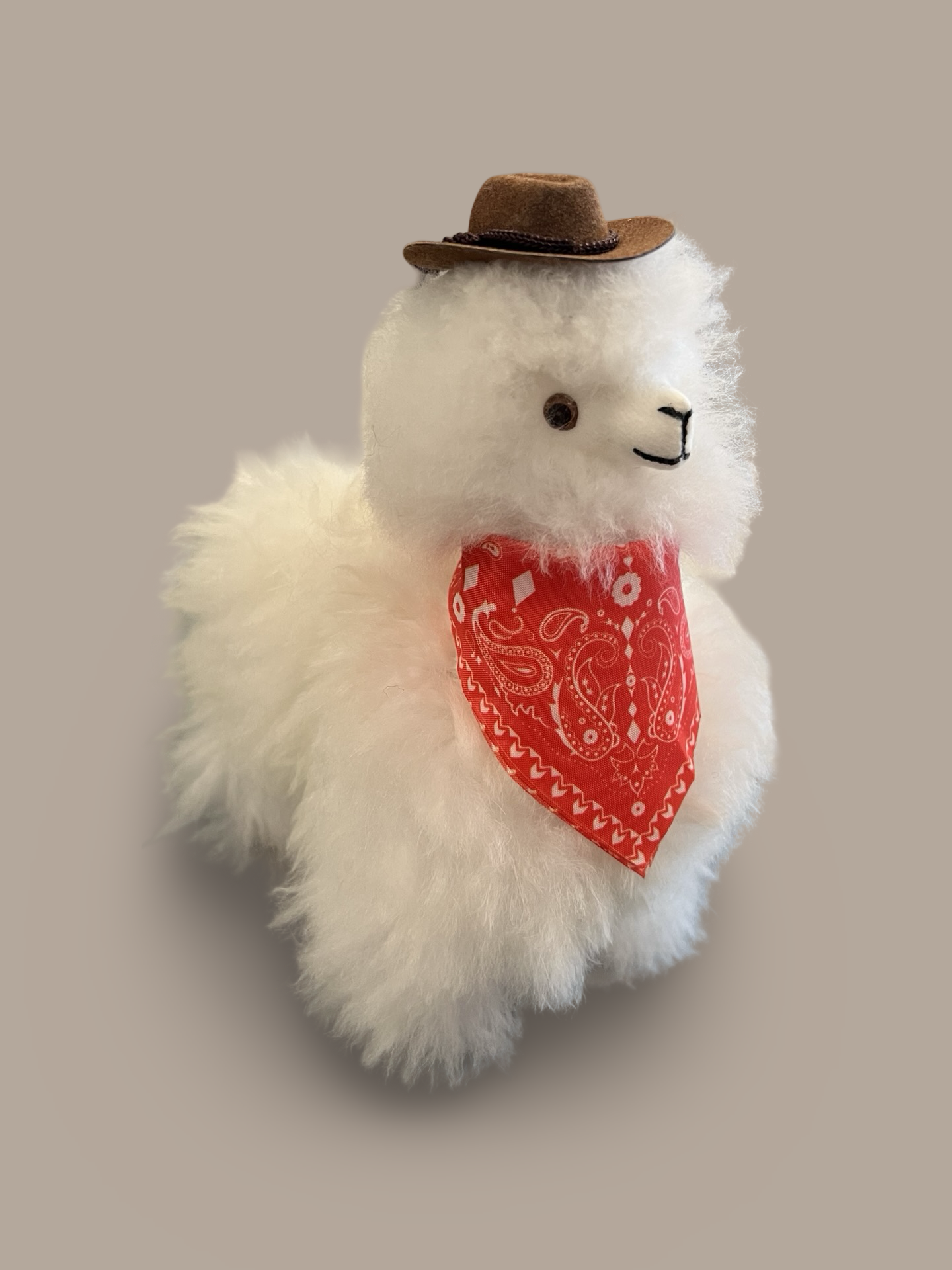 Cowboy Alpaca Wool Stuffed Animal