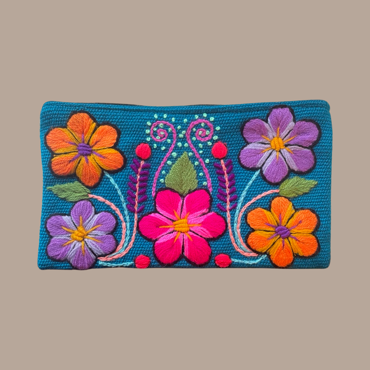 Embroidered Cosmetic Bag