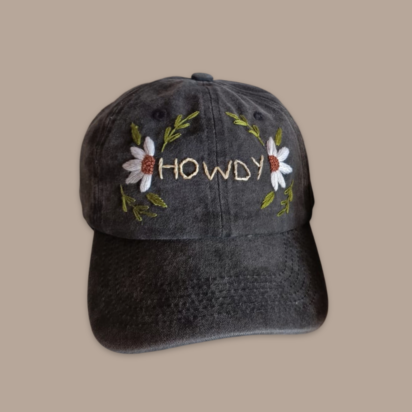 Embroidered Cap “Howdy” - Black