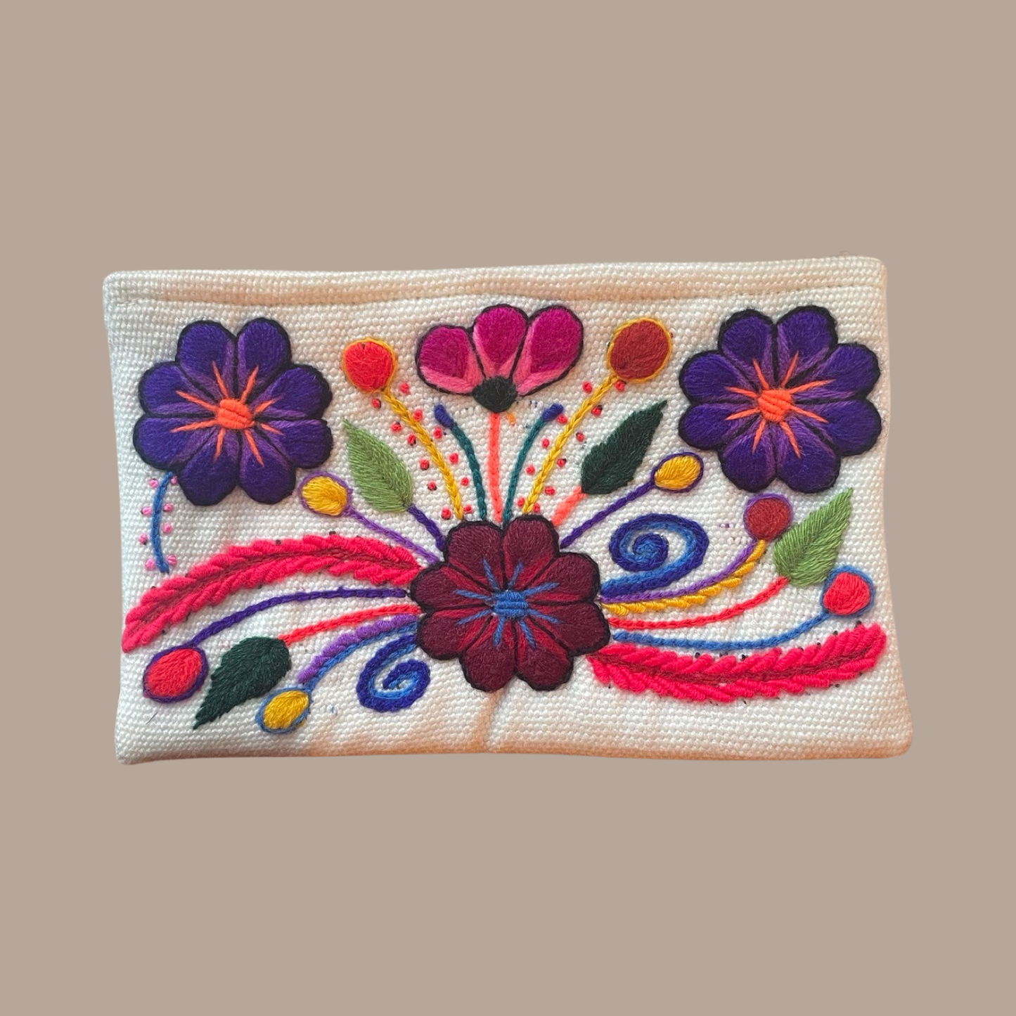 Embroidered Cosmetic Bag