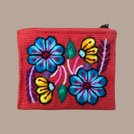 Embroidered Purse - Dark Orange