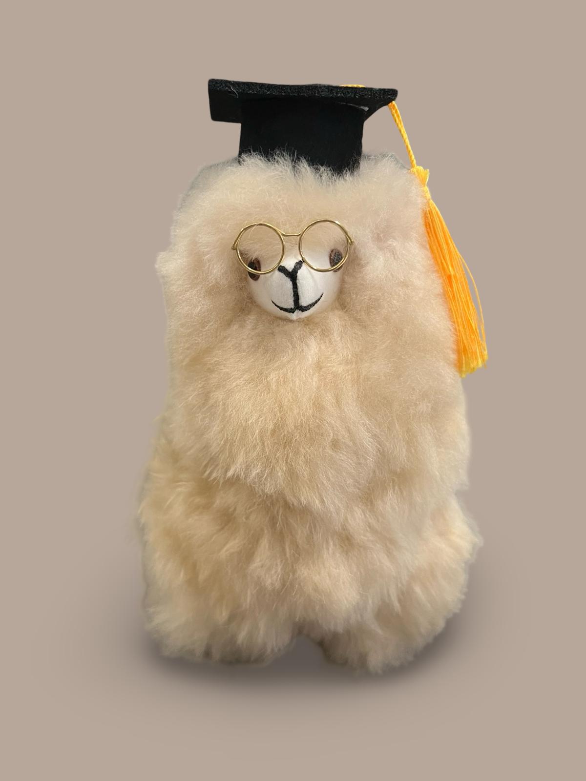 Graduate Alpaca Wool Stuffed Animal