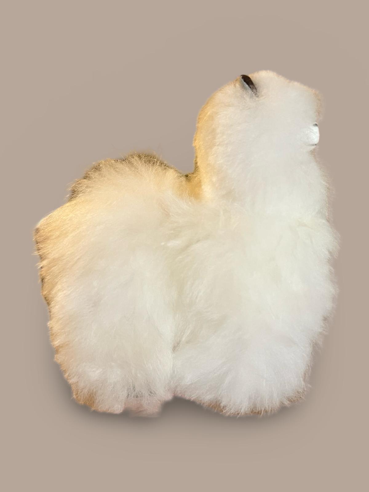 White Alpaca Wool Stuffed Animal