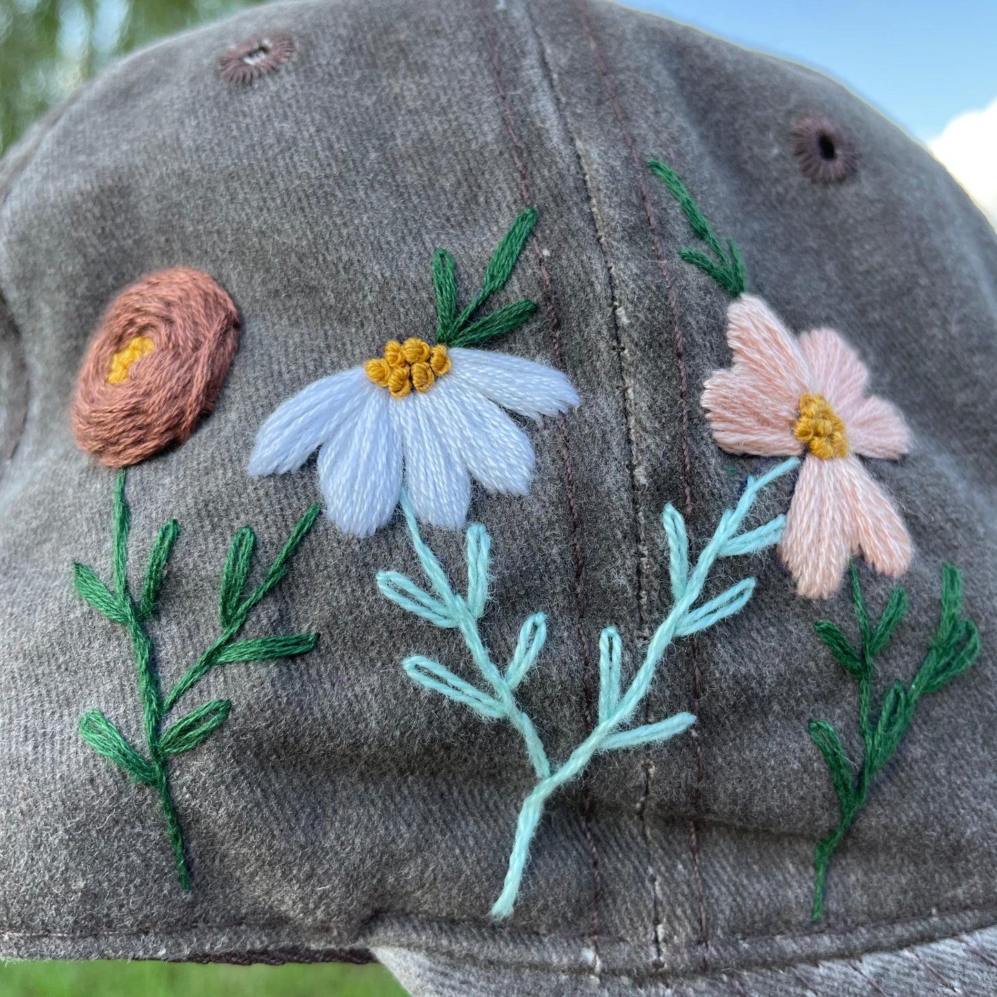 Embroidered Cap - Chocolate