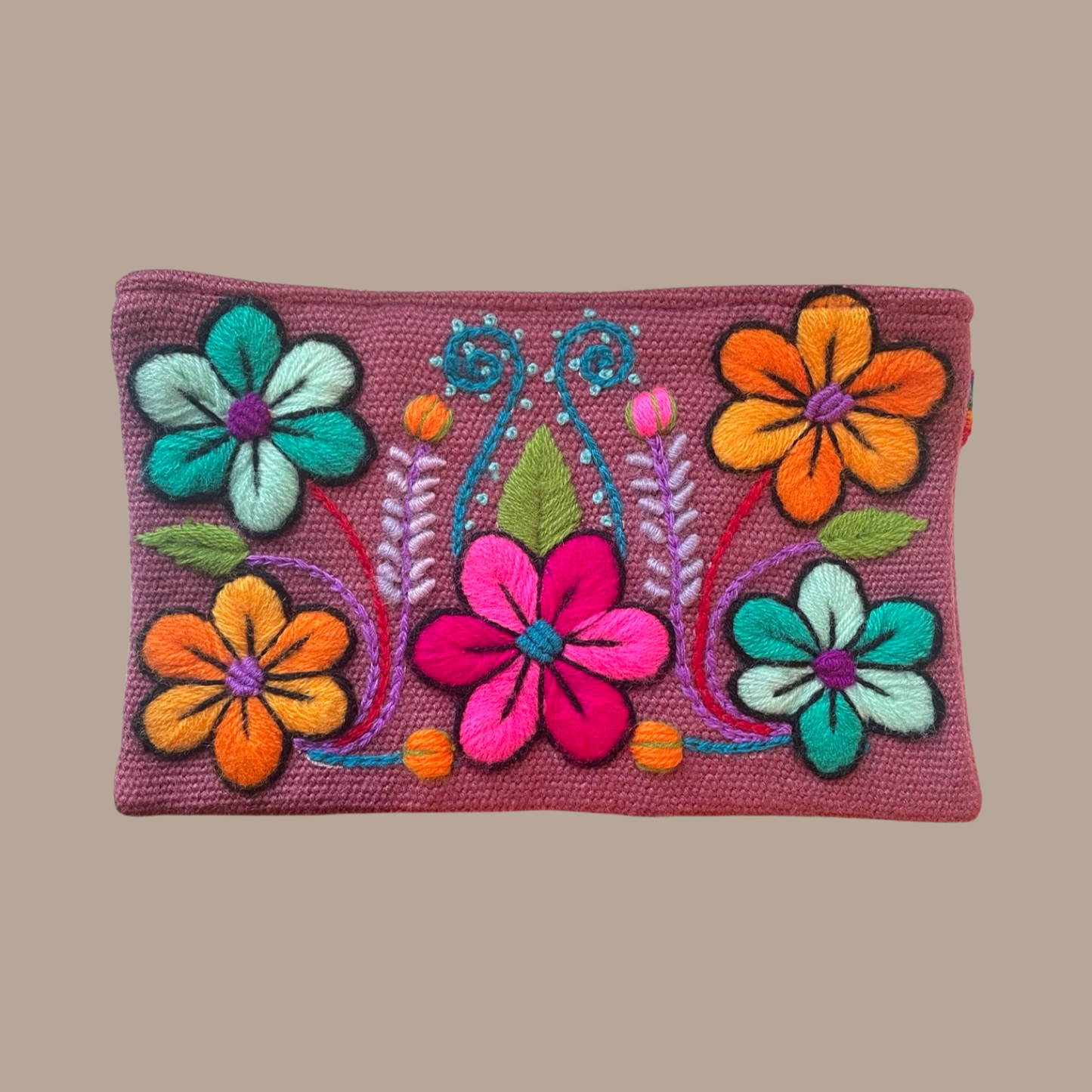 Embroidered Cosmetic Bag