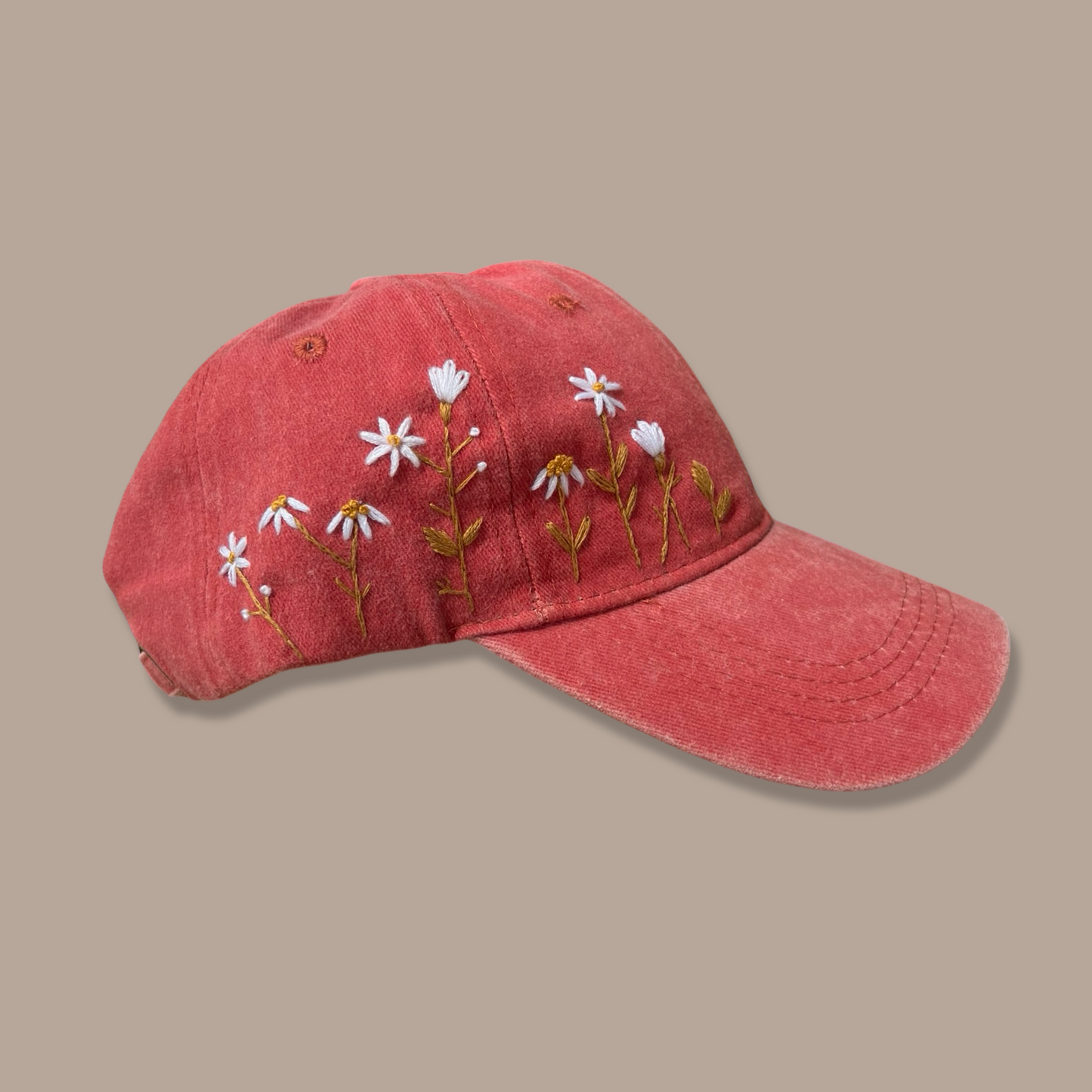 Embroidered Cap - Tangerine
