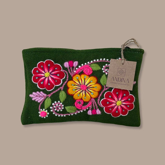 Embroidered Cosmetic Bag