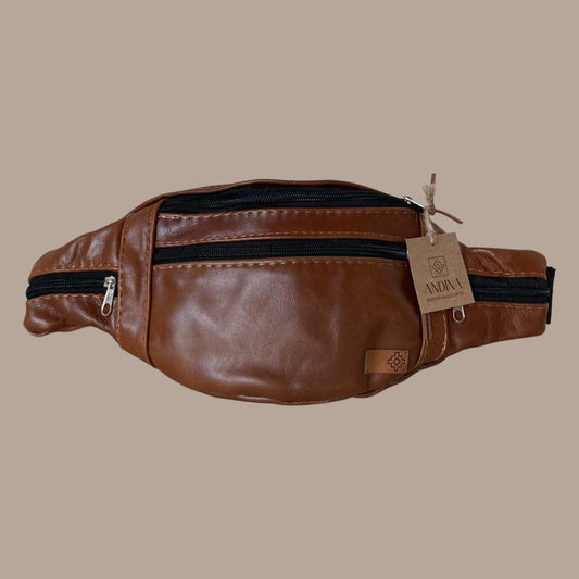 Leather Belt Bag - Tan