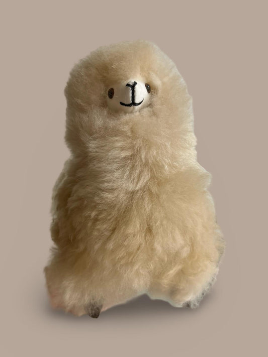 Ivory Alpaca Wool Stuffed Animal