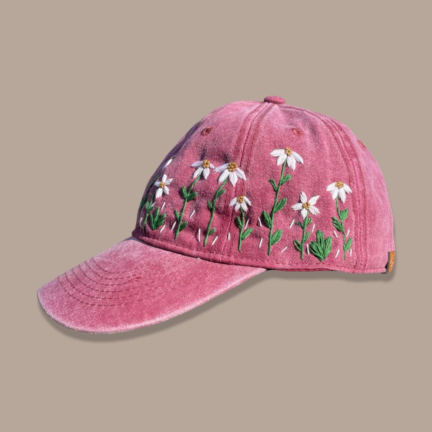 Embroidered Cap - Burgundy