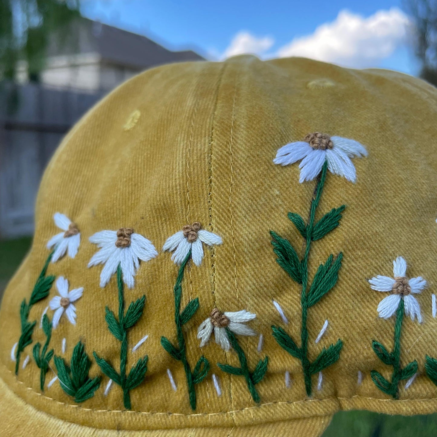 Embroidered Cap - Mustard
