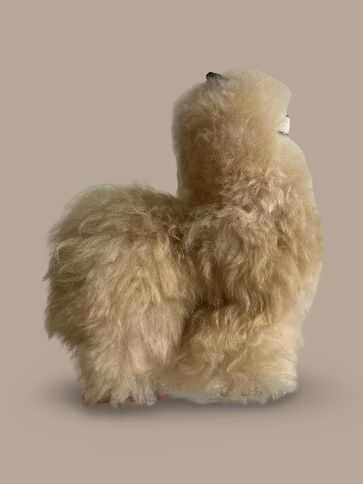 Ivory Alpaca Wool Stuffed Animal